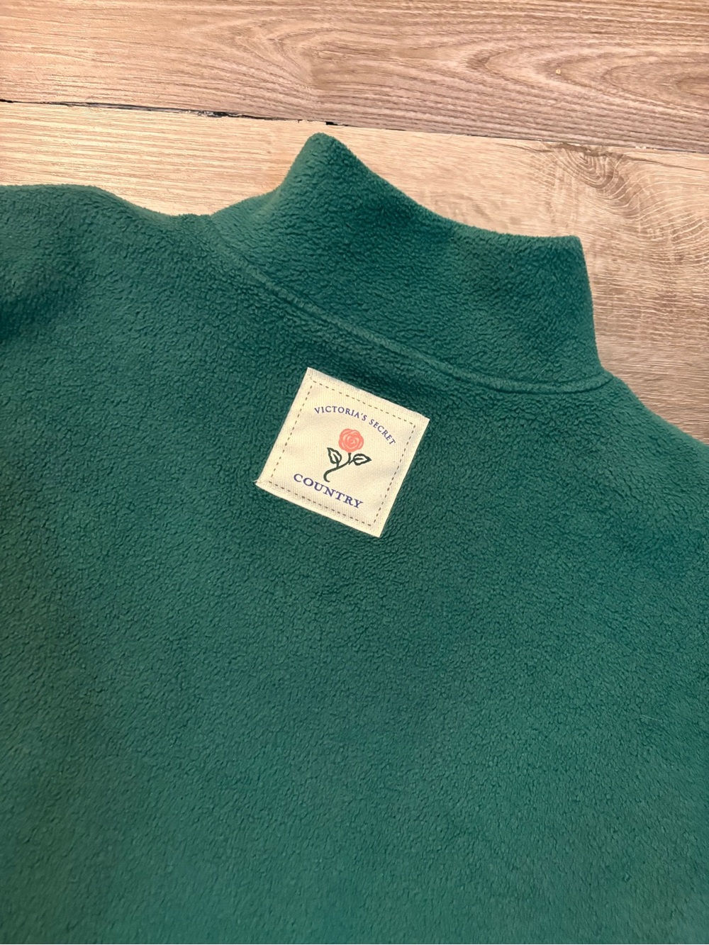Victoria's Secret Green Fleece Cowl Neck Pullover